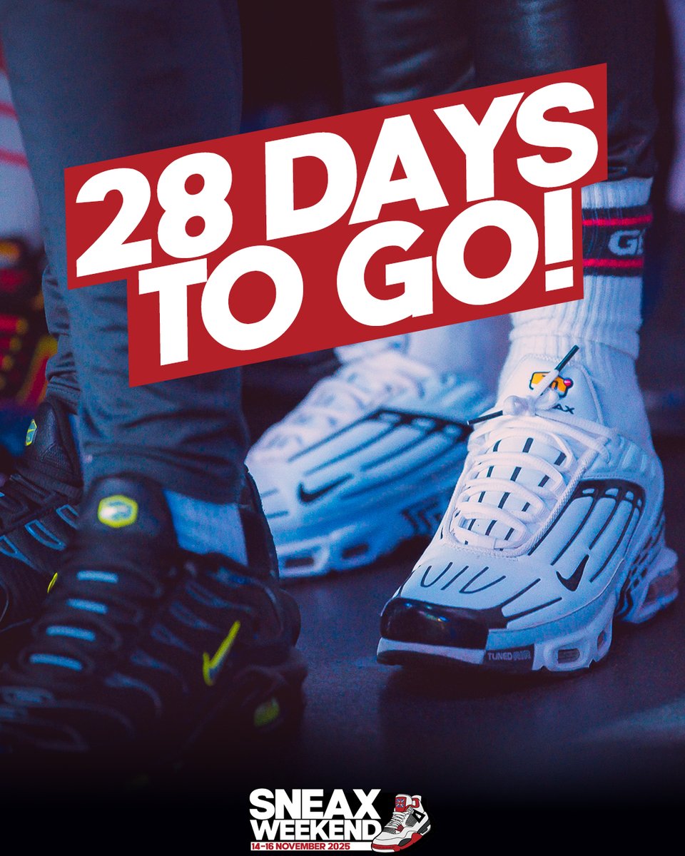 The countdown is on! The most anticipated weekend of the year is almost here! 🔥 Just 28 days until SneaX Weekend kicks off! 👟

🎟️ Tickets are moving fast — grab yours before they’re gone! >> sneaxweekend.com