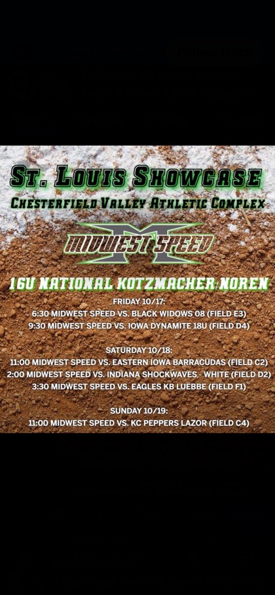 maleahHill_2027's tweet photo. Hyped up for the St. Louis Showcase this weekend with Midwest Speed 16U National Kotzmacher
Excited to compete and keep getting better! #MidwestSpeed #Softball #StLouisShowcase #2027Recruit #SoftballRecruiting https://t.co/eIWpvPjsXv