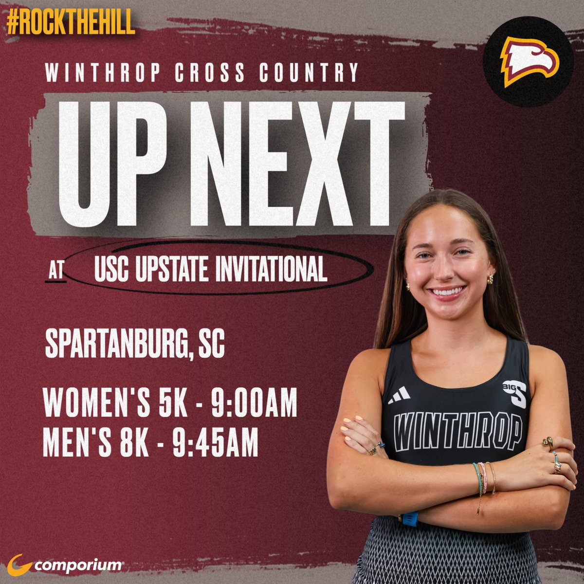 Heading back to Spartanburg tomorrow😤

🔗bit.ly/42G7xuc
📊bit.ly/4okP7Y1
📍Roger Milliken Center
⏰9:00am (W) | 9:45am (M)

#ROCKtheHILL | #BigSouthXC