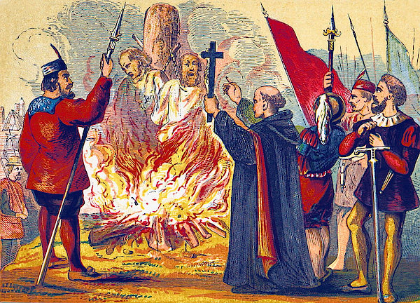WesleyLHuff's tweet image. 470 years ago today, protestants Hugh Latimer and Nicholas Ridley were burned at the stake for the preaching and proclaiming of the gospel. After being sentenced in his trial, Latimer thanked God for giving him a death that would glorify his God.
In the midst of his execution…