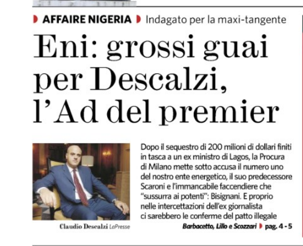 ErmesAntonucci's tweet photo. L'informazione secondo il @fattoquotidiano
A sx: 21 dicembre 2017, indagati dell'inchiesta Eni-Nigeria sbattuti in prima pagina
A dx: 17 ottobre 2025, i pm del processo Eni-Nigeria condannati in appello per aver nascosto prove agli imputati (tutti assolti) relegati a pag. 15 https://t.co/f5Dxn8nv7l