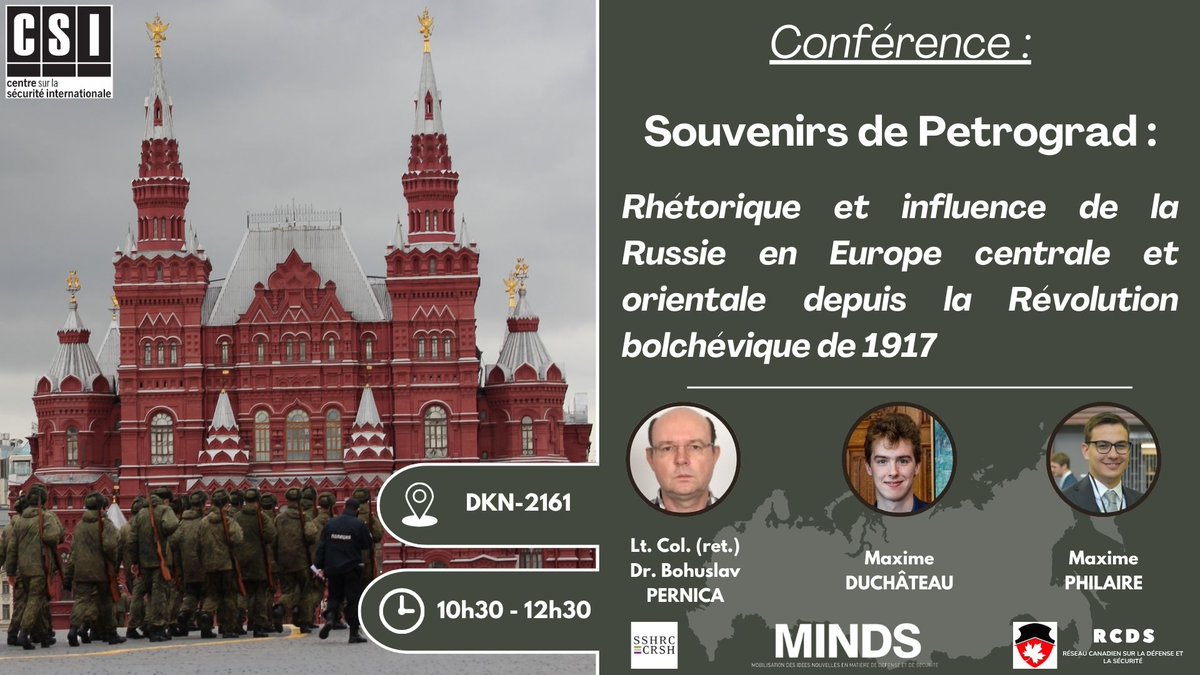 csi_ulaval's tweet photo. 📣 Conférence !

Rendez-vous le Vendredi 7 novembre prochain à 10h30 pour assister à notre conférence modérée par @ProfKimball !

⬇️Les détails ici :
https://t.co/5xhALklg8g

@esei_ulaval @pol_ulaval @CdsnRcds https://t.co/Kj92kdogYC
