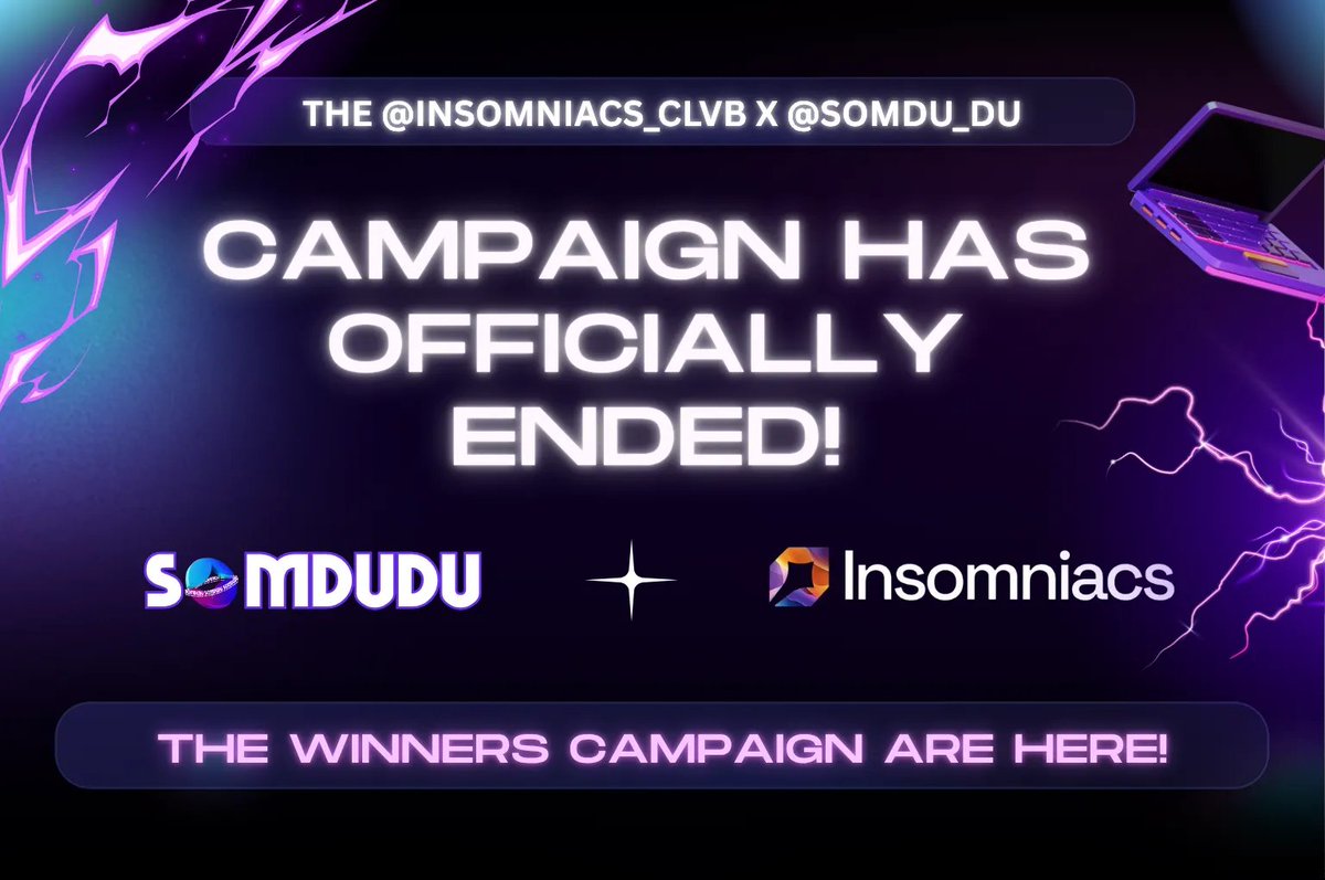 Somdudu (@somdu_du) on Twitter photo That's a wrap!👏
The <a href="/insomniacs_clvb/">Insomniacs</a> x <a href="/Somdu_du/">somdudu.somi</a> campaign has officially ended!
Thank you to everyone who participated and made this a huge success. Your engagement and support for both communities are what make Web3 so special.
A huge thank you again to <a href="/insomniacs_clvb/">Insomniacs</a> for That's a wrap!👏
The <a href="/insomniacs_clvb/">Insomniacs</a> x <a href="/Somdu_du/">somdudu.somi</a> campaign has officially ended!
Thank you to everyone who participated and made this a huge success. Your engagement and support for both communities are what make Web3 so special.
A huge thank you again to <a href="/insomniacs_clvb/">Insomniacs</a> for