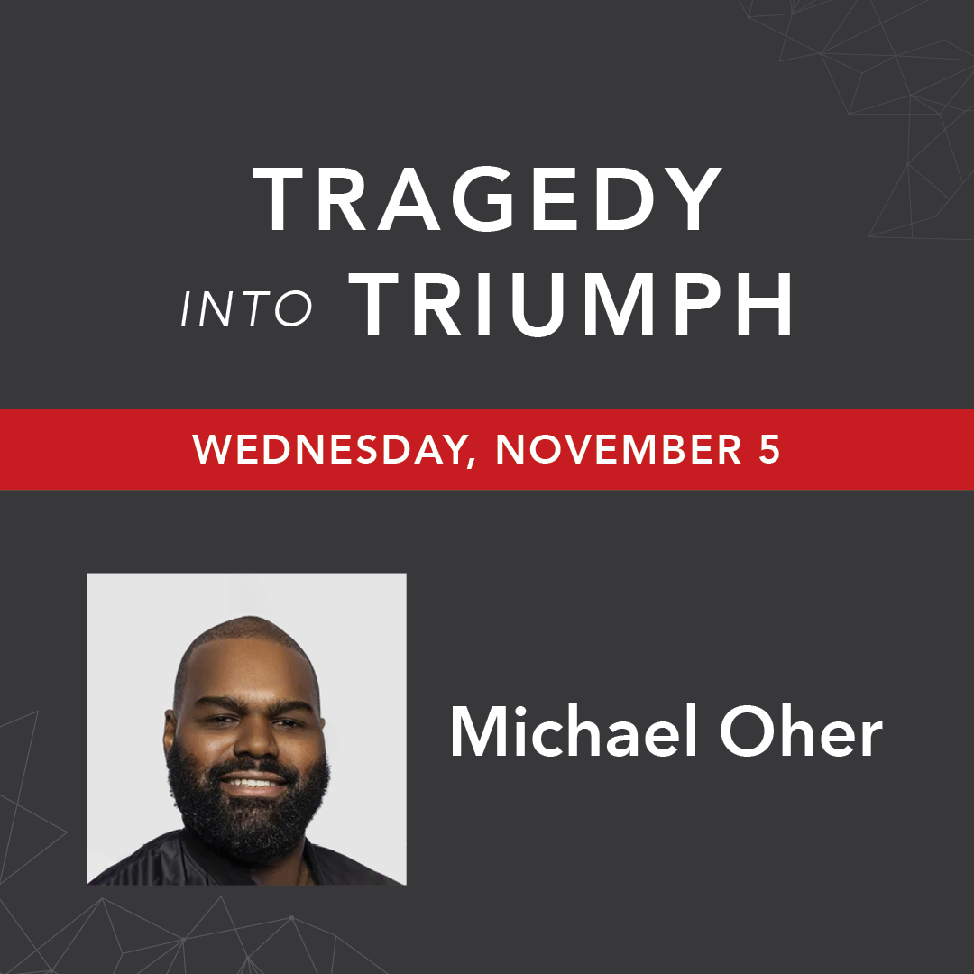 TN2Triumph's tweet photo. On Wednesday November 5th hear the real life story behind the Blindside movie!
Michael Oher will be with us to share how God is bringing Triumph to his life.
The event is FREE, and is at Mount Vernon Nazarene University.   All info https://t.co/25qX4MH5Rp https://t.co/M4XRga8MS0
