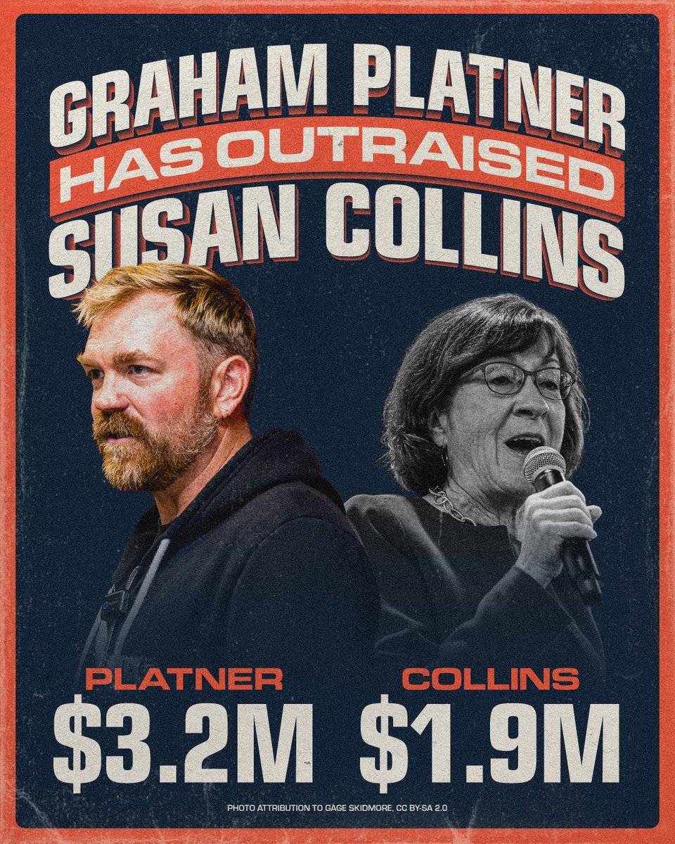 Graham Platner for Senate (@grahamformaine) on Twitter photo You don’t need corporate PACs when you have a grassroots army. You don’t need corporate PACs when you have a grassroots army.