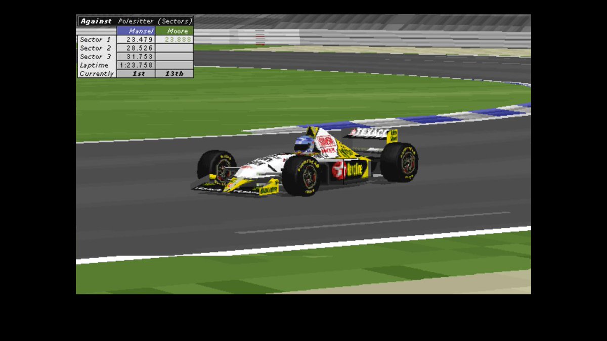 15/3/1995
#F1 Winter Testing Day 2
#Silverstone 
4:44pm

Going faster than he has so far through the first sector Canadian #GregMoore remains in 13th place in the #Andretti as he completes his 57th lap of the afternoon.
"OK Greg great run return to the pits and lets stick some