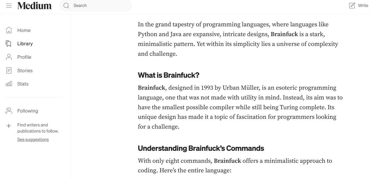 debugingwithsim's tweet image. I just found out that there is a programming language called Brainfuck, which is designed to challenge your brain! 😵💫😪