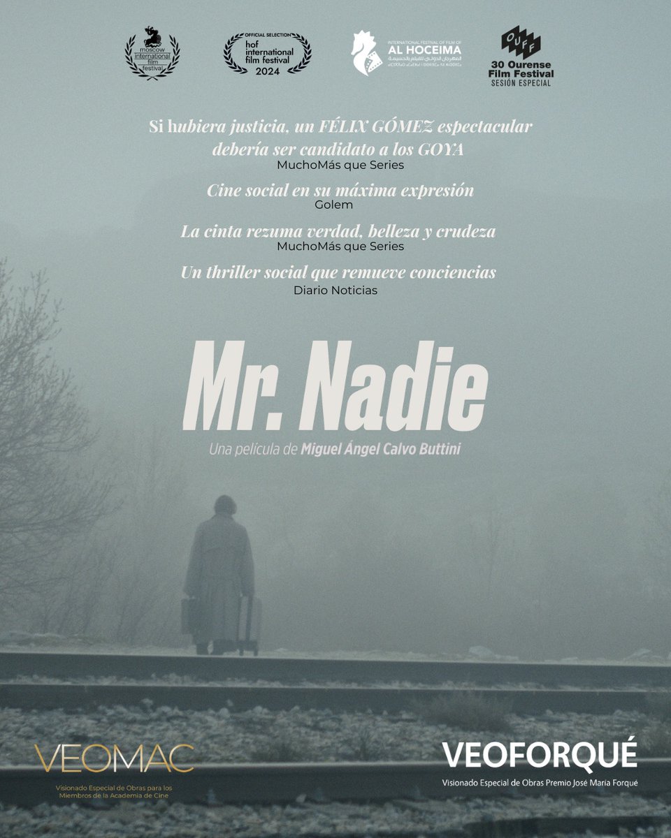#MrNADIE <a href="/PremiosForque/">Premios Forqué</a> <a href="/FELIXGOMEZactor/">FÉLIX GÓMEZ</a> #ValoresSOCIALES allá vamos! Votaciones hasta 2 nov