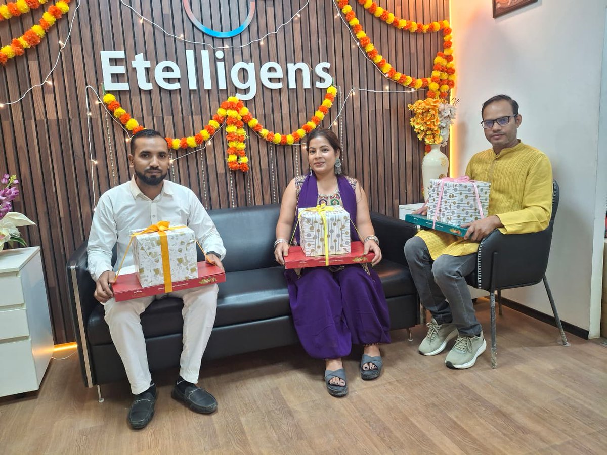 We celebrated Diwali at Etelligens with gratitude and teamwork. May the festival of lights inspire brighter ideas, stronger partnerships, and meaningful impact. Wishing everyone a prosperous year ahead. 

 #Diwali #FestivalOfLights #Etelligens #TeamEtelligens
