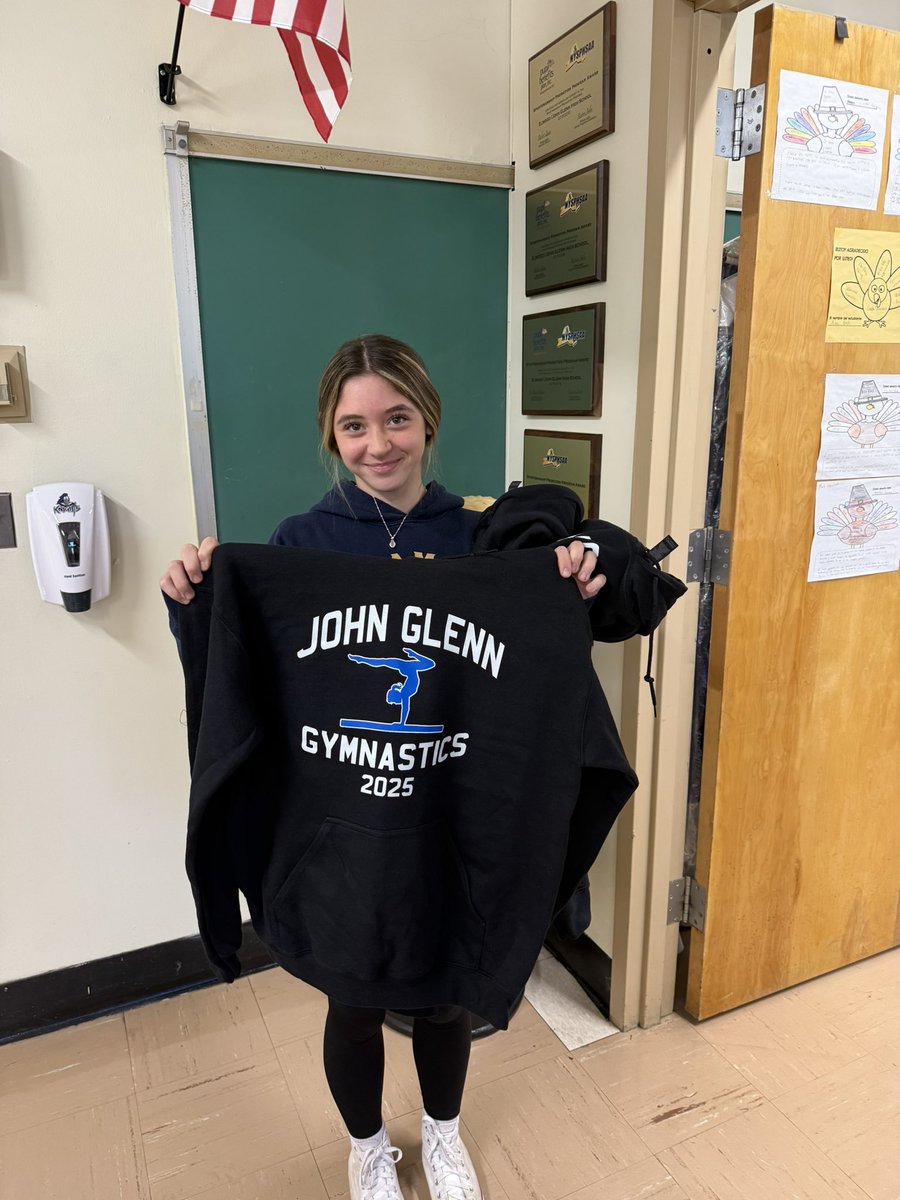 Abby Abruzese represents John Glenn Gymnastics on our combined team with Harborfields. Thank you Abby