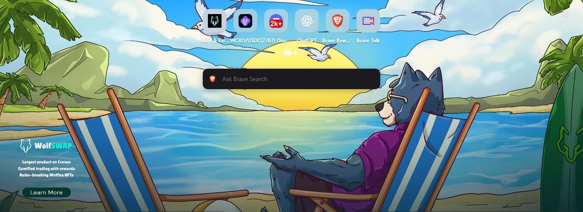 They say Fortune Favors the Brave, but I see that <a href="/brave/">Brave</a> also did favours the fortunate!

Really glad to see <a href="/wolfswapwolfies/">Wolfies</a> being featured on the Brave browser homepage! Now it will reach many eyes and pick their curiosity!

Furthermore, AMPLIFY posted a mission to share your