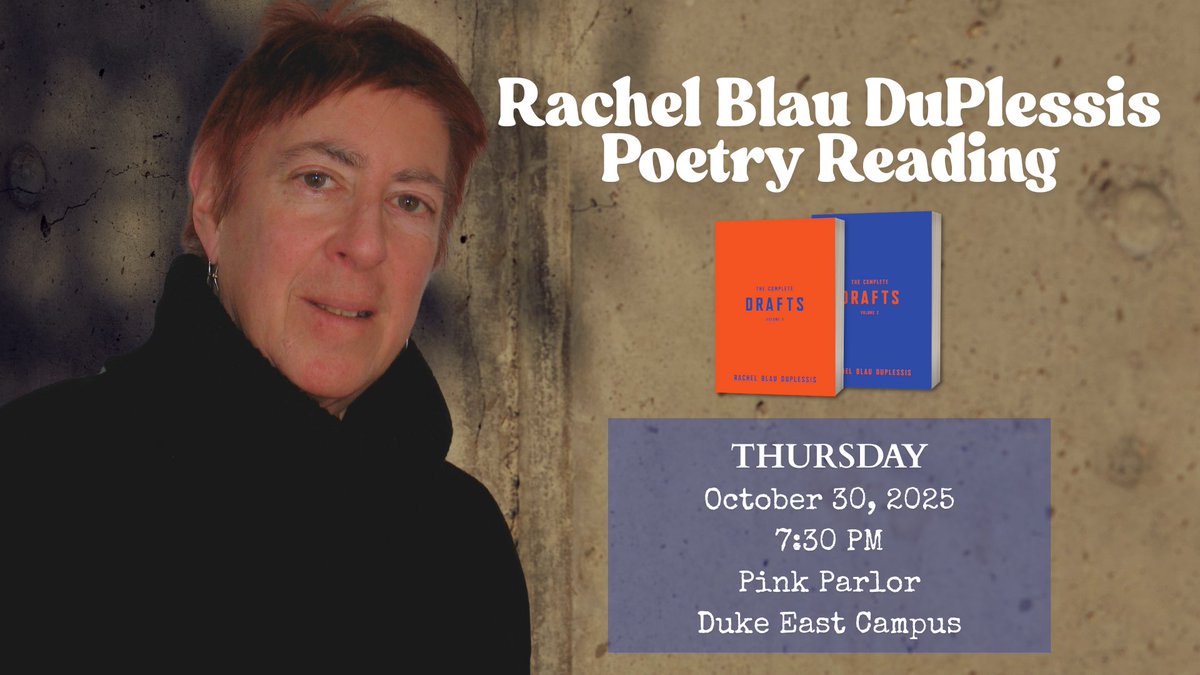 We are excited to invite you to a poetry reading by Rachel Blau DuPlessis. DuPlessis will be sharing selections from her most recent publication, “The Complete Drafts.”
