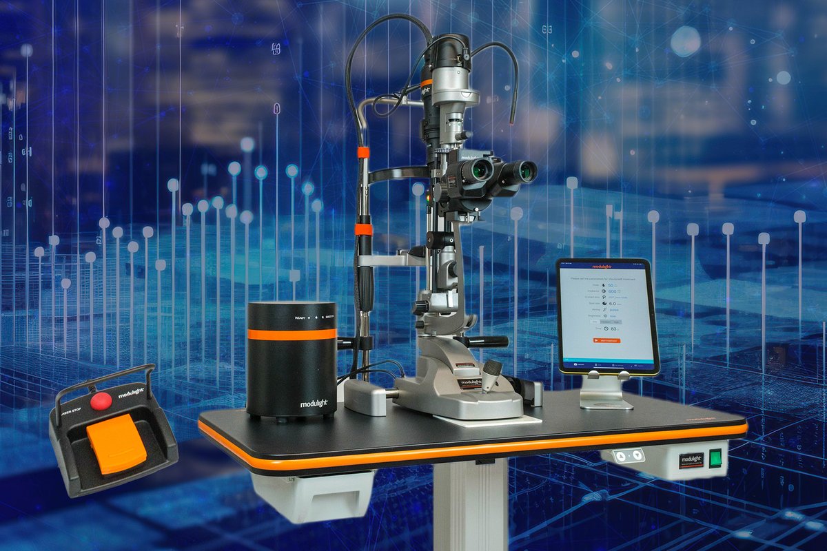 modulight's tweet image. Meet the ML6710i – Modulight’s next-gen multi-indication ophthalmic laser 👁️💡

Wireless. Cloud-connected. Precision-engineered for #PDT, #OcularOncology &amp;amp; more.

Learn more 👉 modulight.com/ml6710i/
#Modulight #ML6710i #Ophthalmology #MedTech