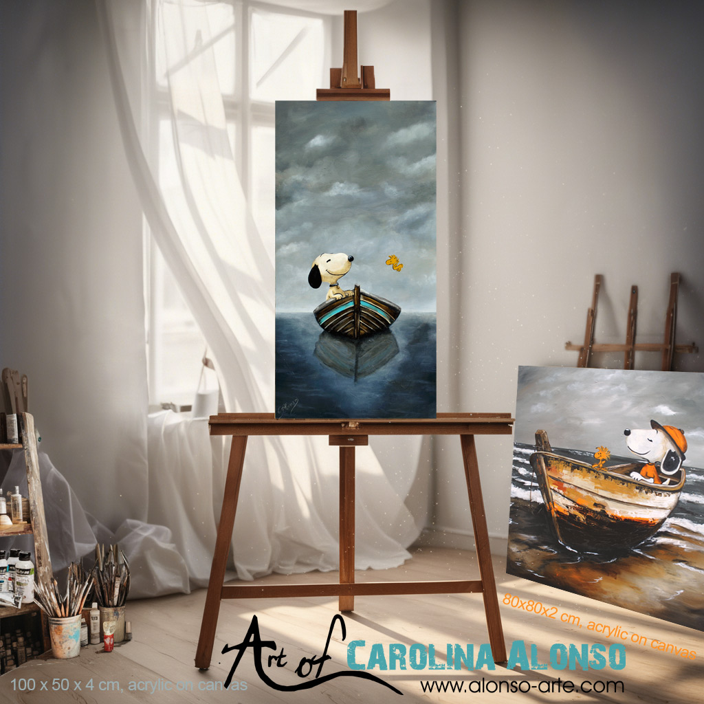 Alonso_ARTE's tweet photo. Hier mal zwei meiner Kunstwerke mit Snoopy und Woodstock. #snoopy #woodstock #acrylicpainting #comics #alonsoarte #artealonso #boot #meer https://t.co/L6M5aEFV03