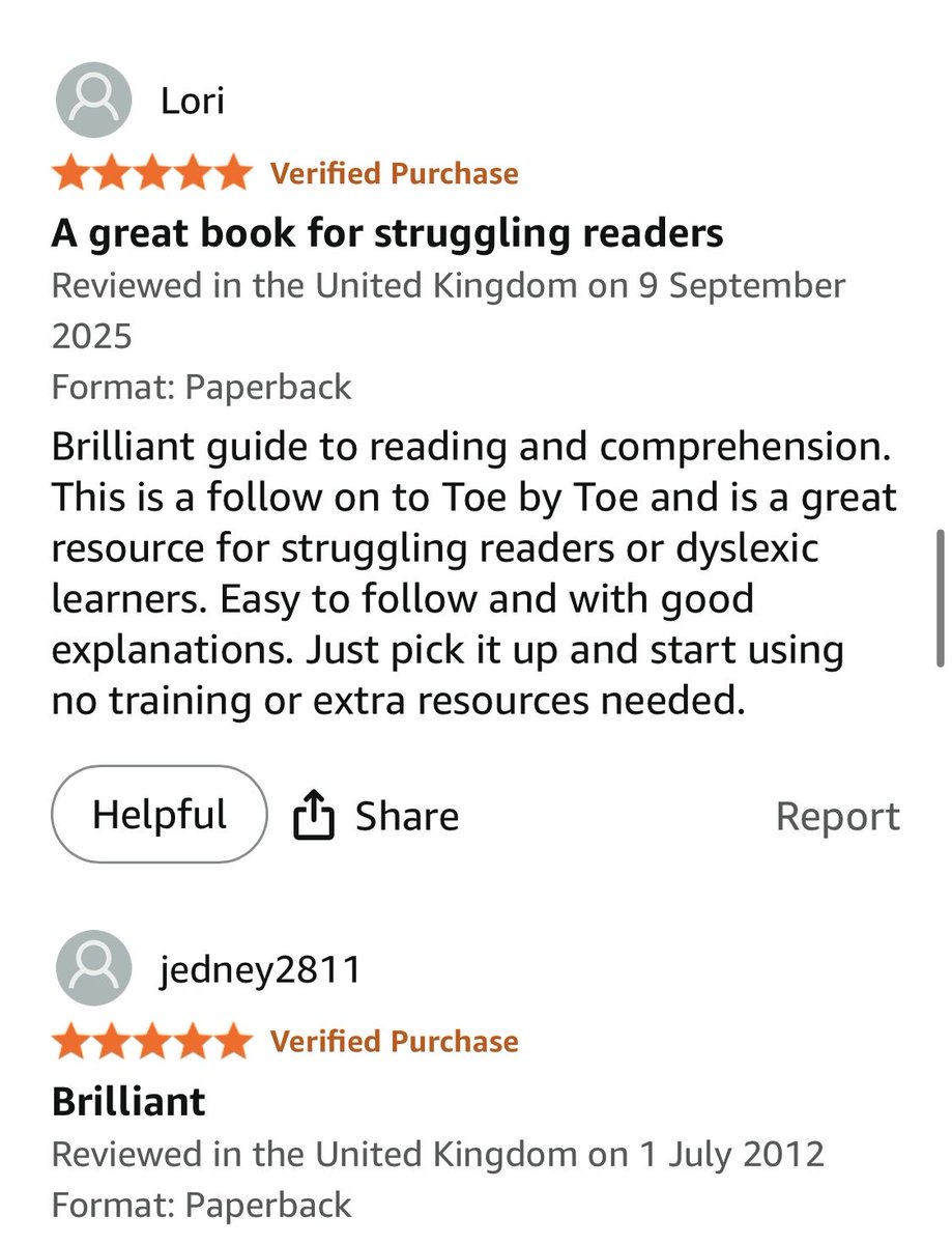 toebytoe's tweet photo. Our Stride Ahead manual ๐ - designed to improve reading fluency and comprehension - is getting 5โญ reviews on Amazon. Find out why so many parents & teachers recommend it! ๐๐ผ
#strideahead #toebytoe #readingfluency #readingcomprehension #readingsupport #improvereading #literacy https://t.co/cNIOycLlgs