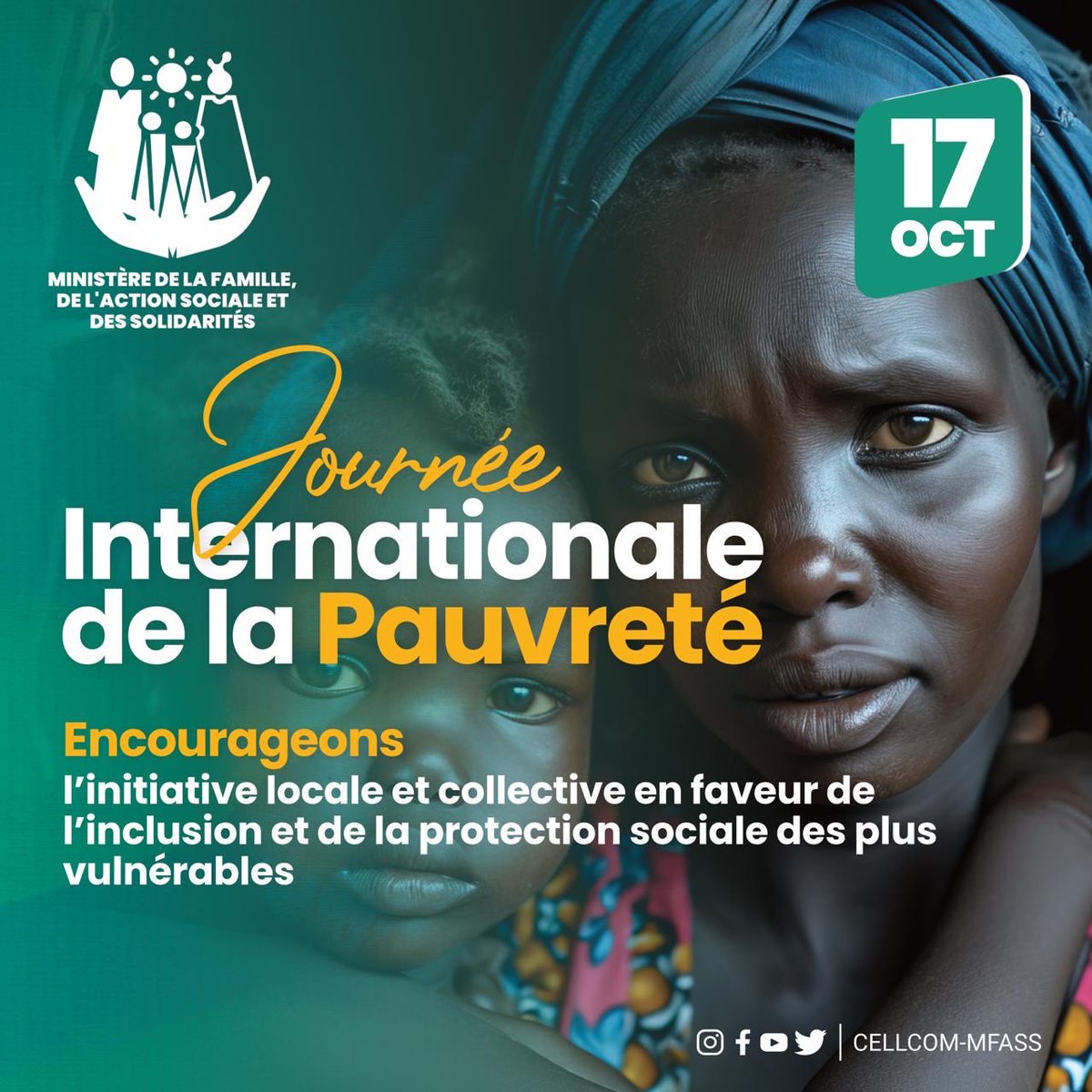 Journée internationale de la pauvreté !

#JournéeContreLaPauvreté #Solidarité #InclusionSociale #DéveloppementDurable
#Familleetsolidarités #senegal