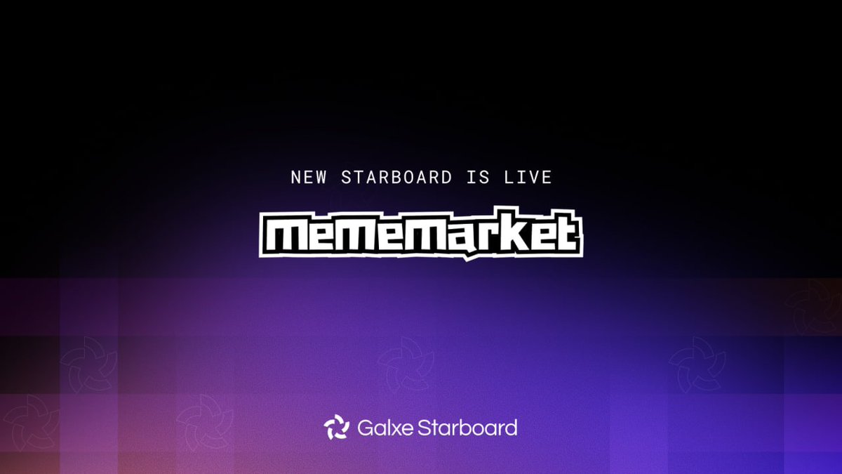 Galxe's tweet image. New Starboard is Live 🌠 @MemeMarketFun
MemeMarket rewards creators and market movers shaping crypto culture. The final sprint to TGE has begun.
Up to $100,000 in $MFUN available for top Aura contributors and @GalxeQuest participants: g.xyz/mfun-starboard