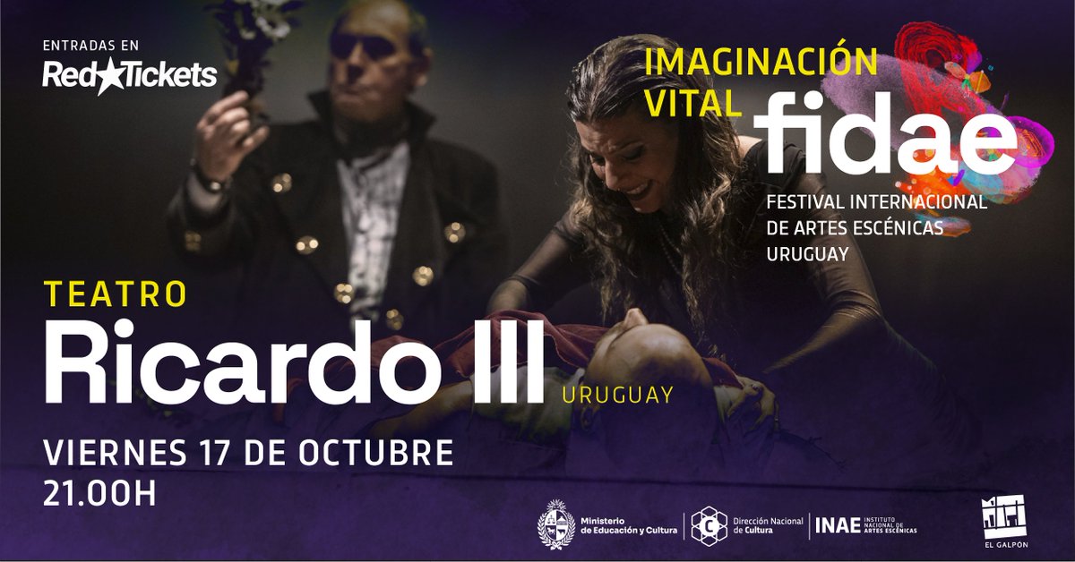 teatroelgalpon's tweet photo. ESTA NOCHE "RICARDO III" EN EL MARCO DEL @fidaeuy 
Un clásico ferozmente actual. Una audaz puesta en escena del brasileño Fernando Philbert
Las conspiraciones, la guerra y la lucha por el poder atraviesan los tiempos y nos sacuden en el presente.
ENTRADAS EN @RedTicketsUY https://t.co/7T9r23SHdW