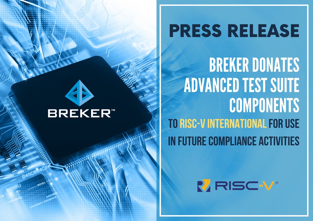 BrekerSystems's tweet image. Breker took a bold and generous step by donating advanced test suite components to RISC-V International in support of future compliance activities.
globenewswire.com/news-release/2… 
#Breker #RISCV #ChipVerification #RISCVinternational