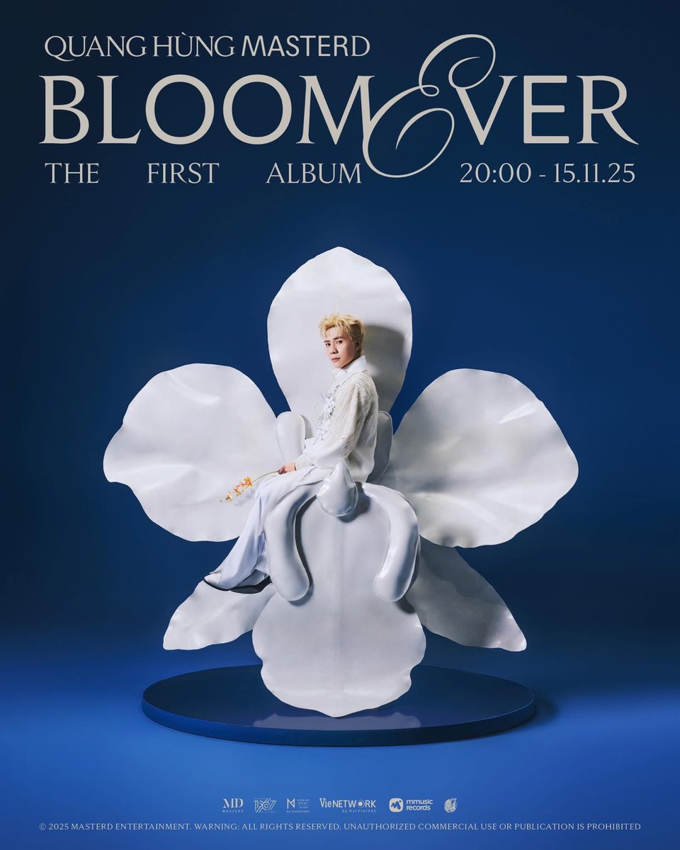 engsubmasterdd's tweet photo. [OFFICIAL] Quang Hùng MasterD's first album BLOOMEVER will be officially released on digital platforms on November 15, 2025. The flowers are about to bloom, everyone. Are you all ready to take care of the flowers?

MASTERD BLOOMEVER
#QuangHungMasterD
#MasterD1stAlbum
#Bloomever https://t.co/Zxzj8bxR3N