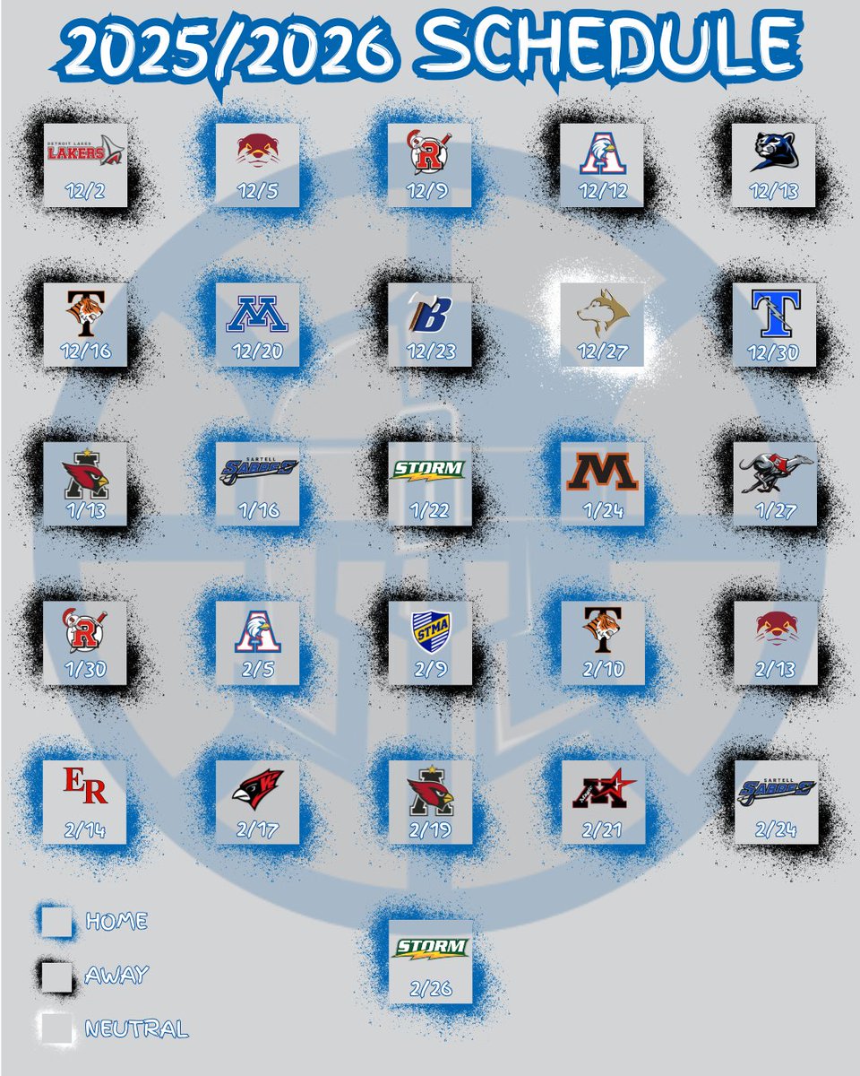 Officially ONE MONTH away from the start of our season! Here is our 2025/2026 schedule 🏀
