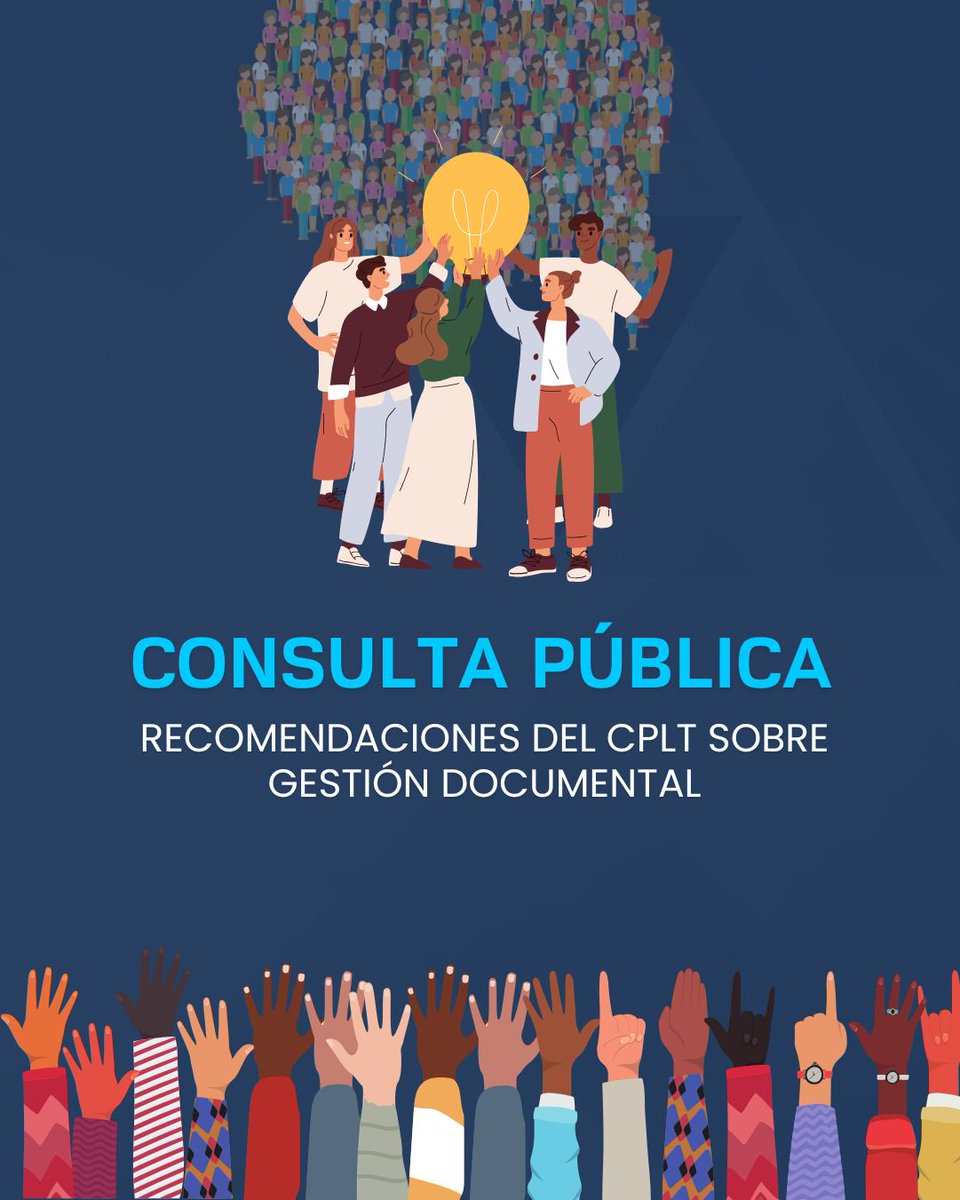 ctransparencia's tweet photo. 💬 ¿Sabías que tu opinión puede ayudar a mejorar cómo el Estado cuida y organiza sus documentos?

Participa en nuestra consulta pública y cuéntanos qué piensas.

🖱️ Ingresa aquí: https://t.co/WU0RxW9vfZ https://t.co/SJS5LTKwlk
