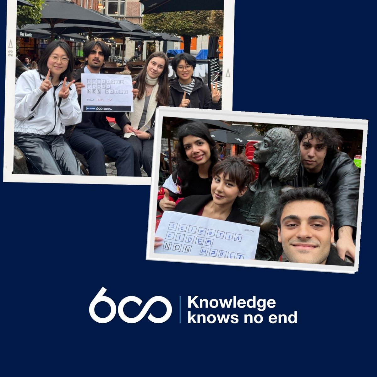 Afgelopen week gingen meer dan 500 studenten op pad in de eerste ronde van onze 600 jaar KU Leuven speurtocht 🔎 Ontdek alle foto's op facebook.com/media/set?vani…