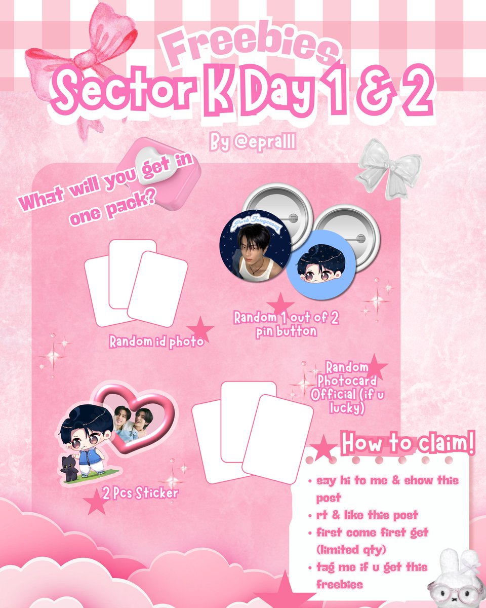 epralll's tweet image. ˙⋆✮ 𝐟𝐫𝐞𝐞𝐛𝐢𝐞𝐬 𝐬𝐞𝐜𝐭𝐨𝐫 𝐤 ✮⋆˙  
𝒃𝒚 @epralll

🗓 DAY 1 &amp;amp; DAY 2
📍NICE PIK 2

ᡣ𐭩.ᐟ rt &amp;amp; like are very appreciate