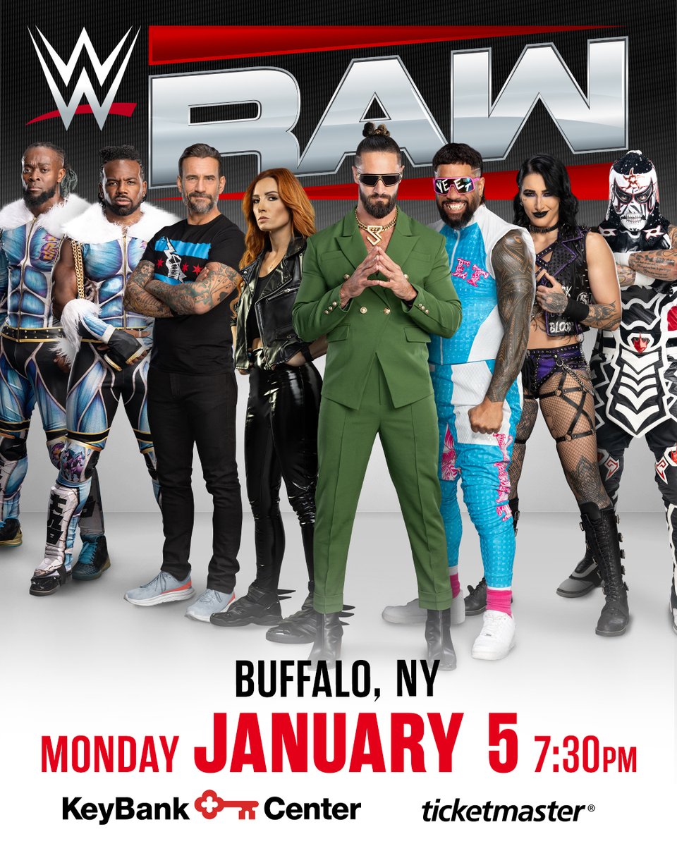 JUST ANNOUNCED:  <a href="/WWE/">WWE</a> Monday Night Raw comes to KeyBank Center on January 5! 💥

Tickets go on sale Friday, October 24 at 10 AM! 🎟️

More info: bit.ly/4qa4QuN
