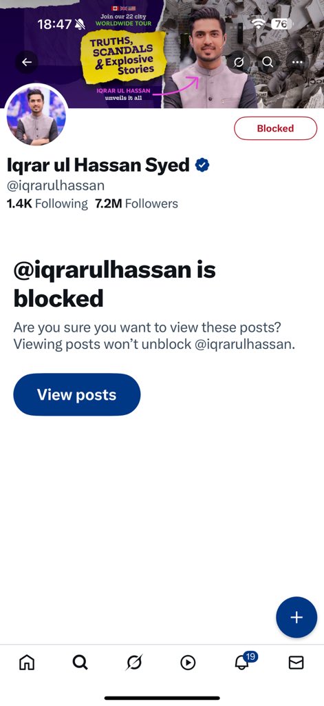 AmjadAl670's tweet photo. @SaifSolicitor @iqrarulhassan Blocked 🚫 https://t.co/fPekXEoTB9