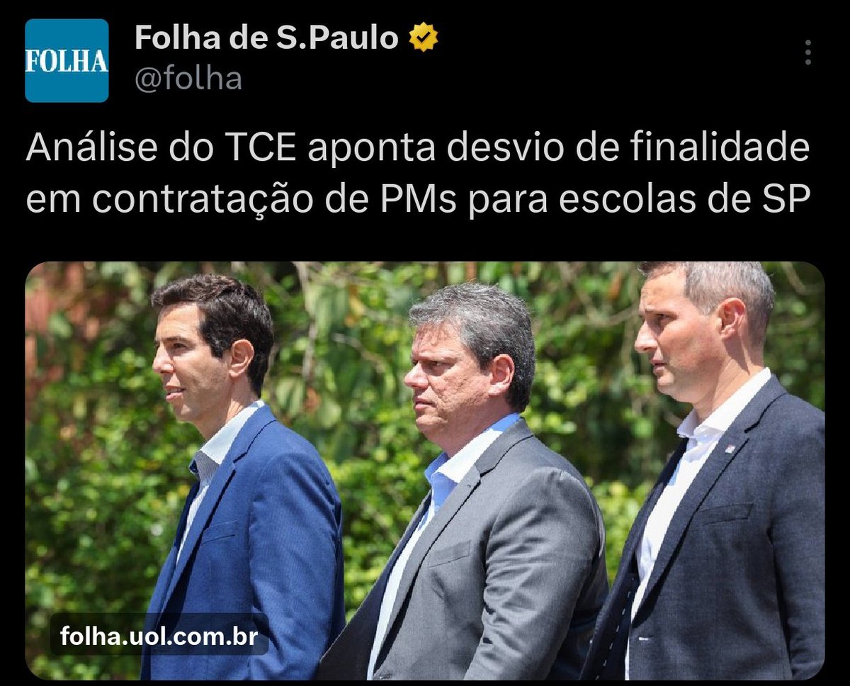Descobriram que existe a carreira de professor e a carreira de policial. 
Imagina o contrário, vamos colocar os professores para patrulhar as ruas.