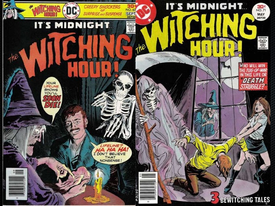 Remembering artist Luis Dominguez on his birthday with a couple of his covers for the Witching Hour featuring a skeletal death.  #HorrorComicsMonth  davescomicheroes.blogspot.com/2025/10/rememb…