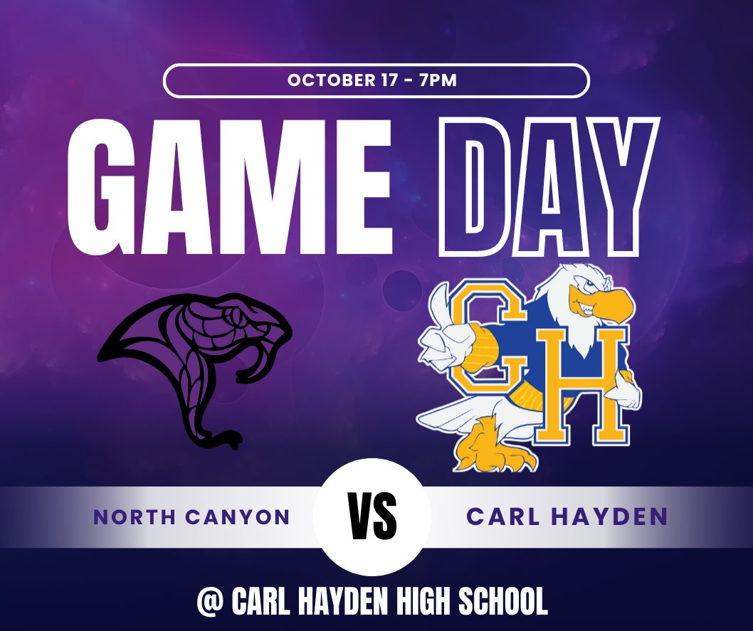 🏈 GAME DAY!!! 
🕛 7PM
📍 Carl Hayden vs North Canyon
#weoverme
#processoveroutcome