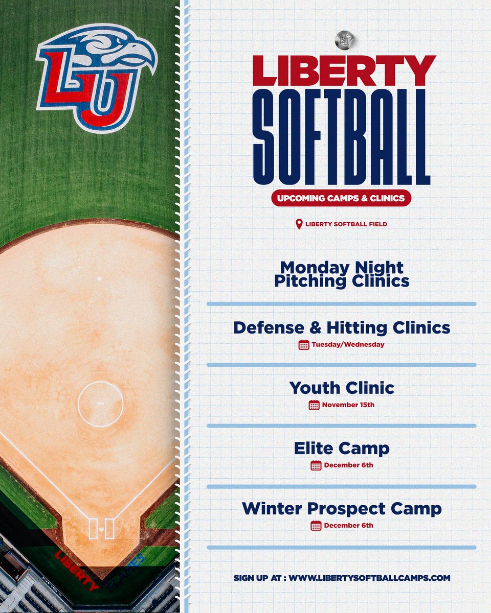 Check out our upcoming camps. 🗓️
libertysoftballcamps.com