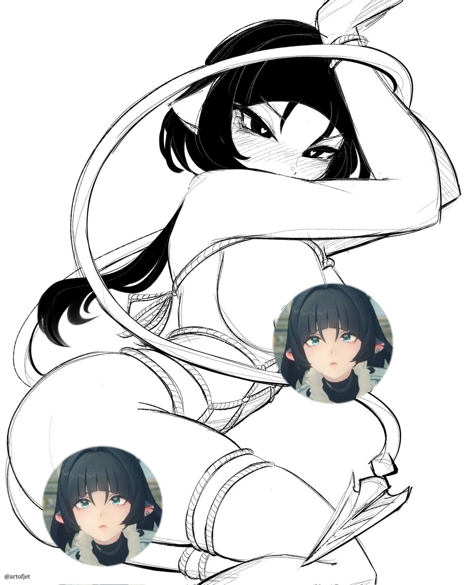 Jane Doe's Off-Duty on Patreon🤍 #ZenlessZoneZeroFanart #DigitalArtist #janedoezzz #shibari