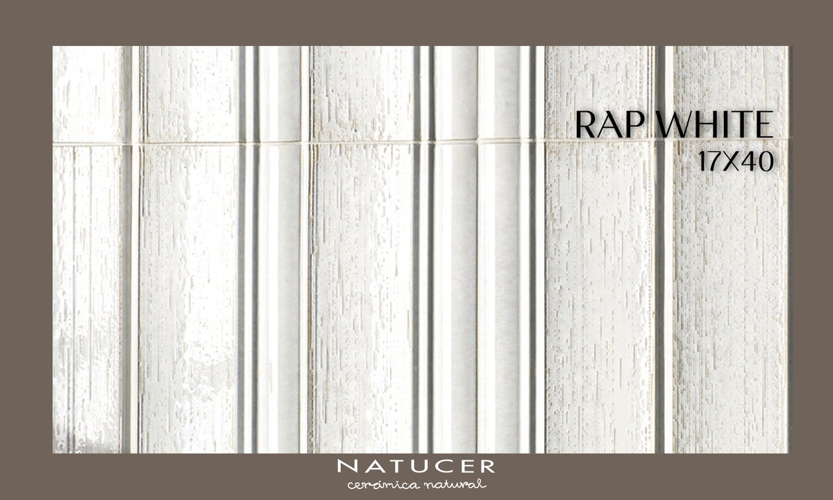 Nuestra colección porcelánica RAP en color White, de la marca CUORE by Natucer, transforma cualquier pared con volumen 3D, luz y estilo. Formato único 17x40 cm, disponible también en Gold, Silver, Blu y Green.
