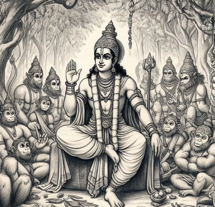 jayasartn's tweet image. #Snippets from the Ramayana (103)

Rama&apos;s reply to Vali contained some gems of Sanatana Dharma which apply to everyone. 

1. One&apos;s own father, elder brother, and teacher must be treated with the same respect as one&apos;s father. 

2. Younger brothers must be treated like one&apos;s own…