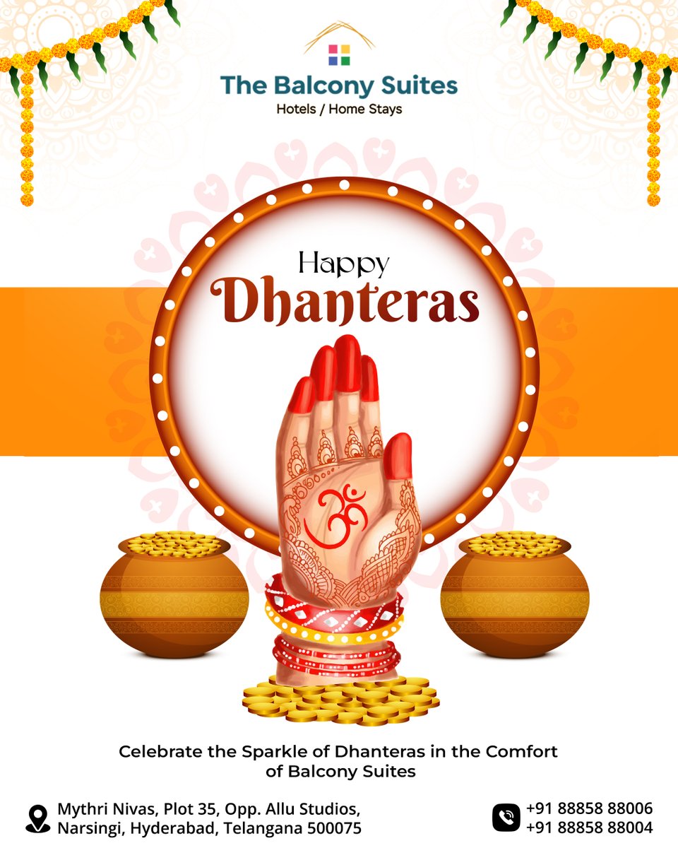 Balcony_Suites's tweet photo. Let the lights of Dhanteras fill your life with prosperity, peace, and luxury! ✨
Celebrate this festive season with the warmth of The Balcony Suites.

Book Your Stay Now!
call:+91 88858 88006,+91 88858 88004
Visit:https://t.co/PRtHDokNup

#HappyDhanteras #TheBalconySuites https://t.co/7FN0PXB0WA