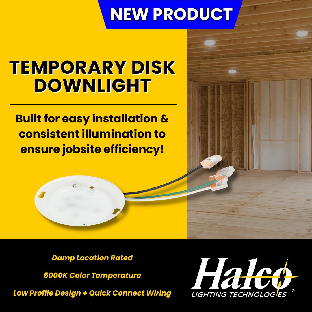 Halco_Lighting's tweet image. Engineered for performance, convenience, and adaptability! Meet Halco's new Temporary Disk Downlights.

Shop now: monkeylink.co/ca920e 

#Halco #Lighting #TemporaryLighting #DiskLight #TemporaryDiskDownlight