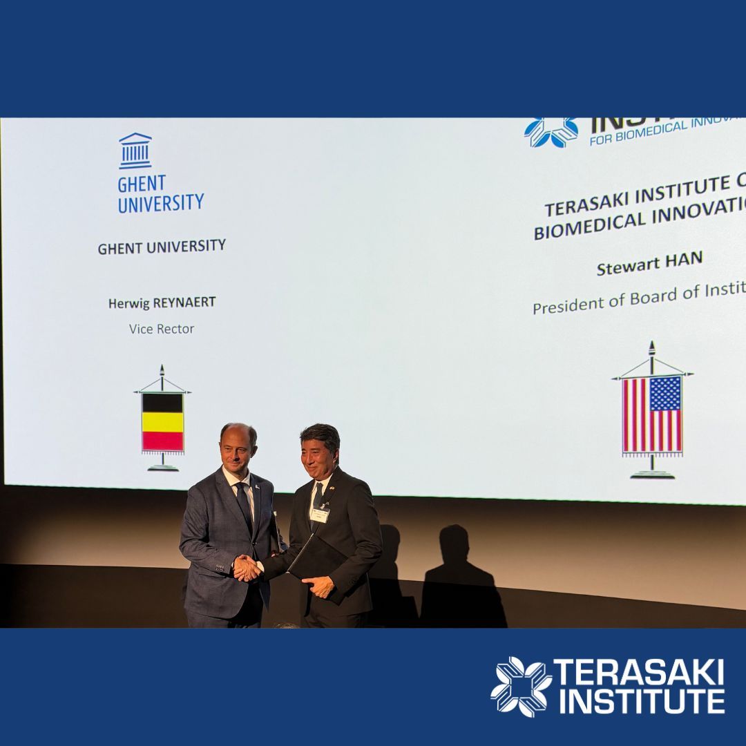 The Terasaki Institute is proud to share the signing of a Memorandum of Understanding with the Department of Plastic Surgery at Ghent University Hospital and its TROP research platform. The ceremony took place in the presence of Her Royal Highness Princess Astrid of Belgium,
