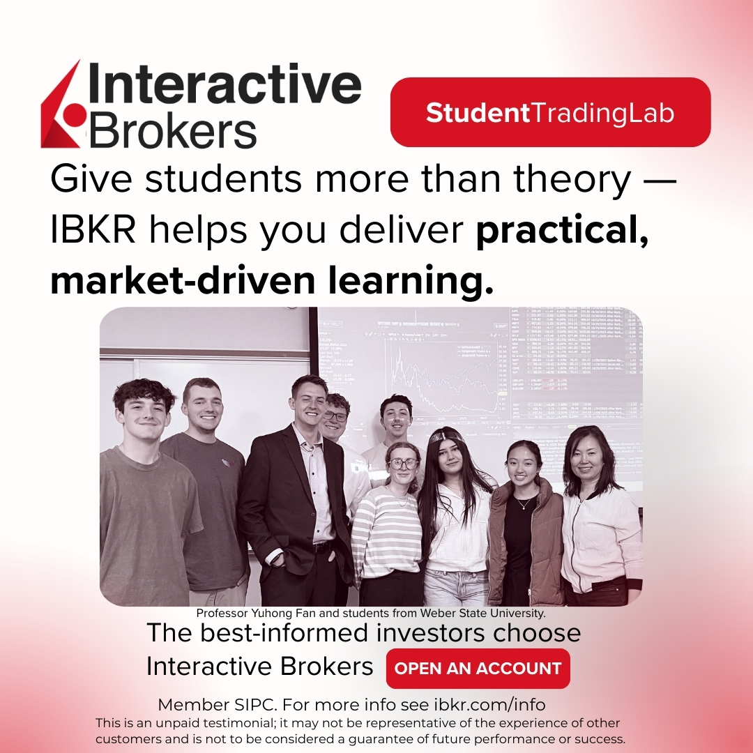 IBKR's tweet image. IBKR’s Student Trading Lab lets students practice with pro tools — TWS, Client Portal, mobile trading, global markets, reporting &amp;amp; APIs — all in a safe paper-trading environment.

Learn More: interactivebrokers.com/mkt/?src=twitt…

#Financialtools #invest #Tradingtech