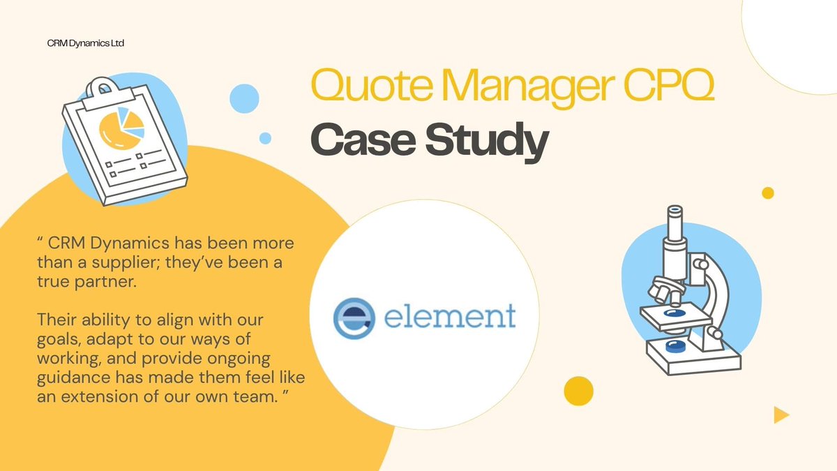 CRMDynamicsLtd's tweet image. “We needed a CPQ solution that could grow with our business and integrate seamlessly with our #Dynamics365 environment. #QuoteManagerCPQ provides the scalability, control, and consistency we were looking for ... ” ▶️ okt.to/Pe32h1