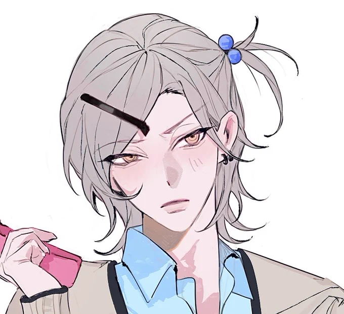 明日完成にしたい絵の顔