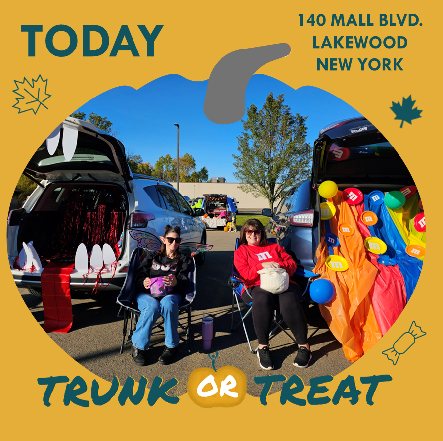 THE WAIT IS OVER! 🎃 

Join us TODAY for our FREE Trunk or Treat from 4–6:30 PM at our Southern Tier Main Office! Enjoy trunk or treating, free donuts &amp; cider, music, dance party, face painting, photo spots &amp; more. Come in costume—it’s free &amp; open to all!
aspirewny.org/trunk-or-treat/