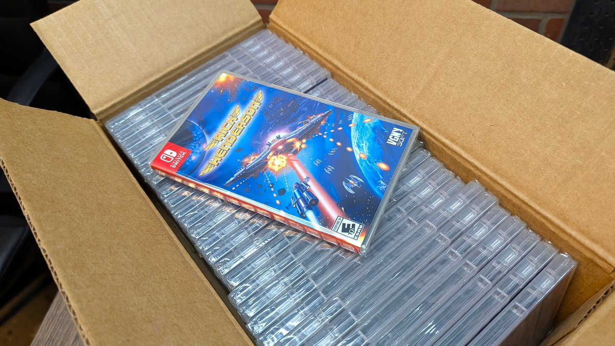 Just like the PS5. we've also received various copies of the standard edition of #RickHenderson for the Nintendo Switch. It's always refreshing to see a game receive it's well deserved physical printing!

Pre-order your own copy here: vgnysoft.com/lp-rickhenders…

#Shmup #STG