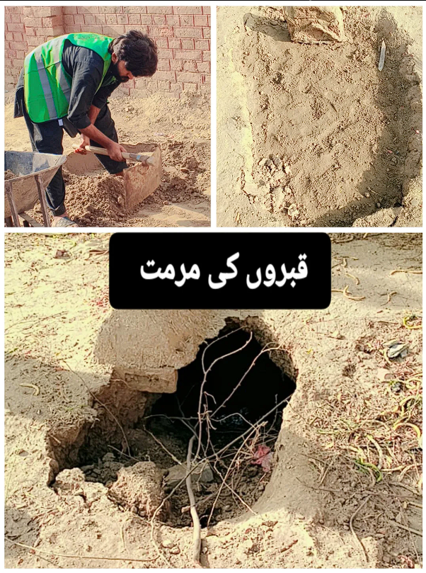 abadfoundation's tweet photo. قبرستان کا منظر دل کو دہلا دینے والا تھا، جہاں کئی قبروں میں گڑھے پڑ چکے تھے۔
یہ منظر ہمیں یاد دلاتا ہےکہ مرنے والوں کا احترام صرف دعا تک محدود نہیں ہونا چاہیے، بلکہ ان کی قبور کی حفاظت بھی ہماری ذمہ داری ہے۔
#abadfoundation #savegraveyard #saveearth #humanityfirst♥️ #fypageシ https://t.co/pd5H0tVyFQ