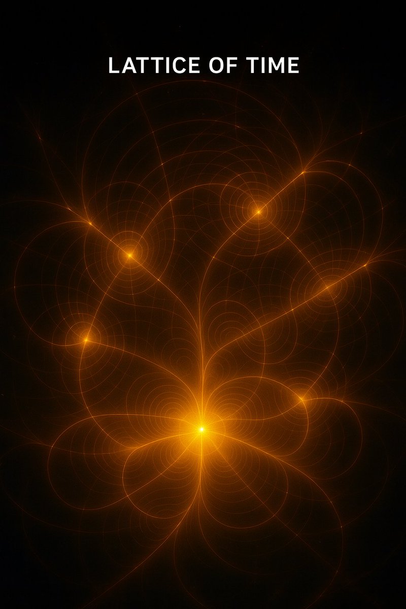 MillArModel's tweet image. the Memory Fabric™ reaching structural recursion — the moment when the universe learns to count itself.
Each golden intersection represents a phase-locked epoch, where energy flow and geometry harmonize to create what we experience as time.

#MillarCosmologicalModel