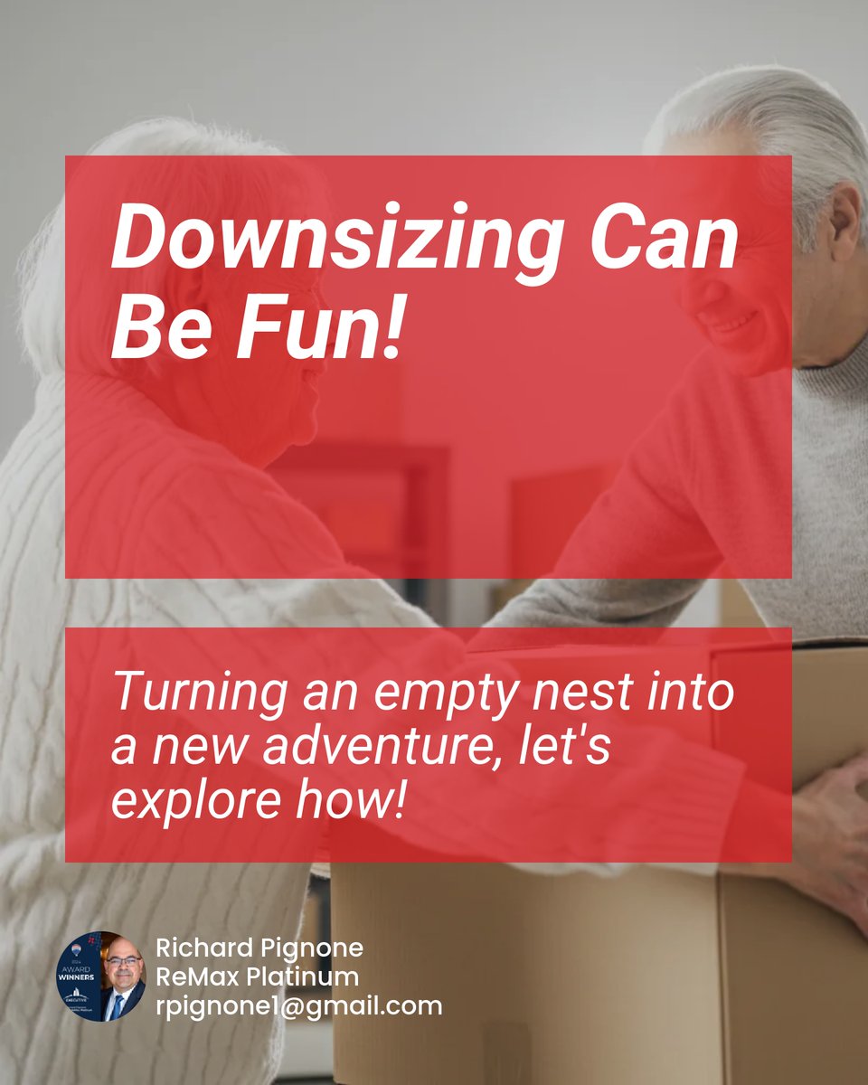PignoneRichard's tweet image. Wondering how to make downsizing a fun adventure? 🏙️ Turn the "empty nest" into an opportunity! Start decluttering, sell what you don't need, and explore cozy Boston spots for your next chapter. Ready for a life refresh? Share your downsizing tales! #EmptyNesterLife