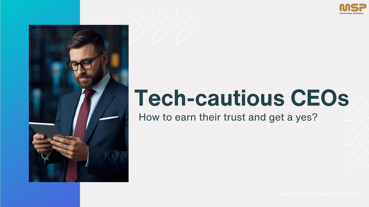 MSPAdvProgram's tweet image. #Videooftheweek - Selling to Tech-Cautious CEOs: Proven Strategies for MSPs to Win Trust & Close Deals
youtube.com/watch?v=3UlsQK…
#MSPmarketing #MSPSales #MSP #ManagedServicesMarketing #ITmarketing #VARmarketing