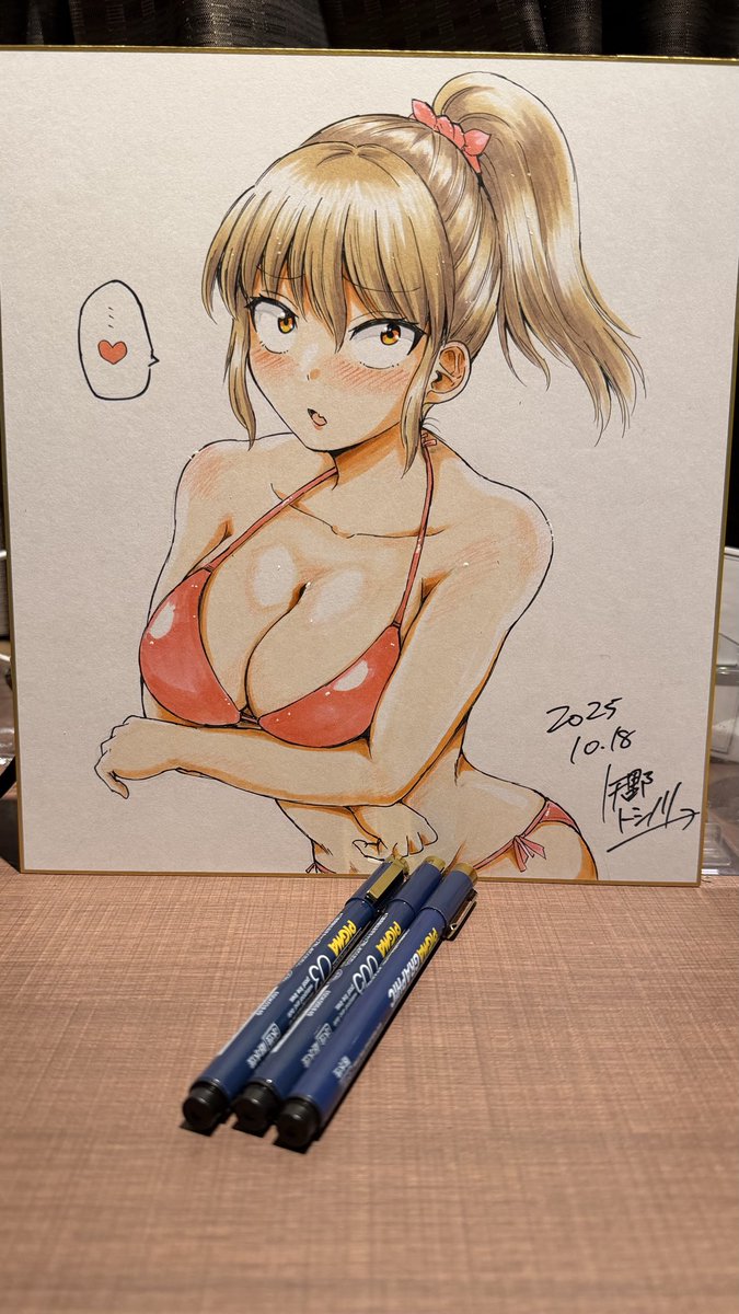 「マチアソビ用色紙! 水着!」|矢野トシノリのイラスト